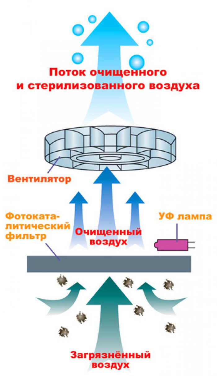 Очиститель с фотокатализатором: устройство и принцип работы