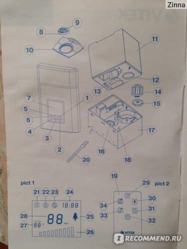 Увлажнитель воздуха VITEK Airo2 фото