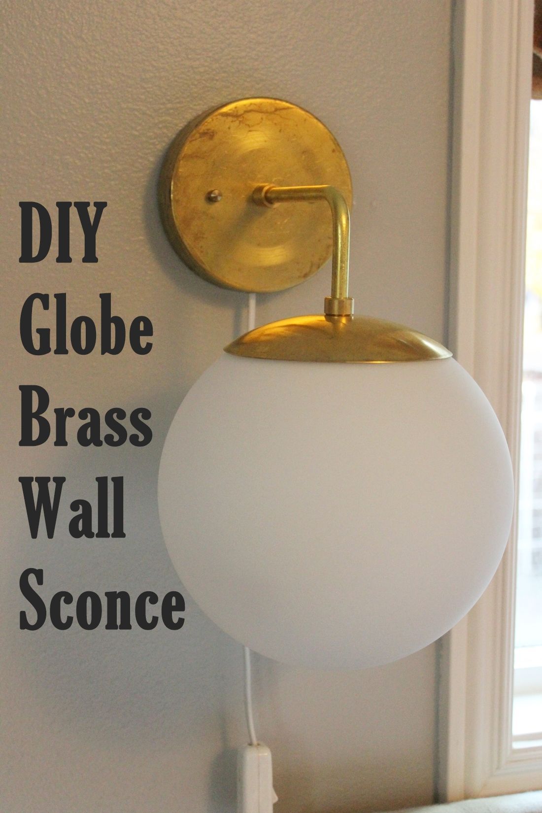 DIY Globe Brass Wall Sconce