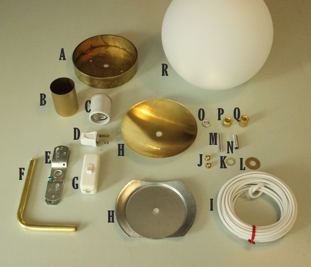 DIY Globe Wall Sconce - Supplies