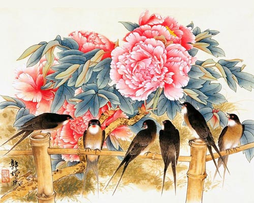 Swallows_and_peonies