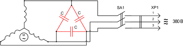 генератор из асинхронного двигателя схема