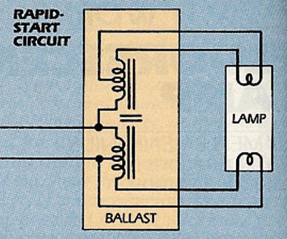 бесстартерная схема включения люминесцентных ламп