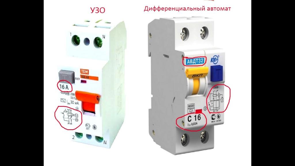 чем отличается узо от дифференциального автомата