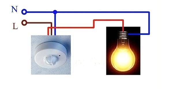 Общая схема подключения датчика света