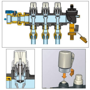 Евроконусный коллектор из технополимера Caleffi