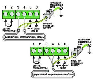 Схема подключения терморегулятора для теплого пола