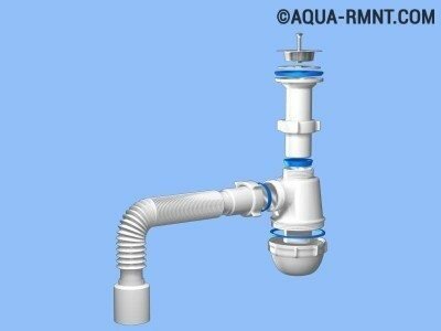 Система слива для кухонной раковины