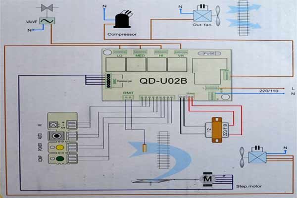 Схема подключения кондиционера к плате