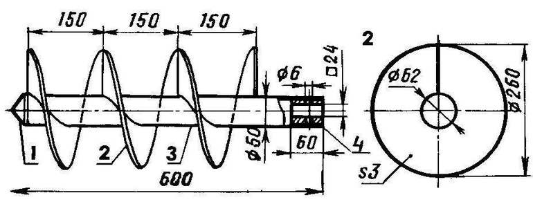 Чертеж шнека