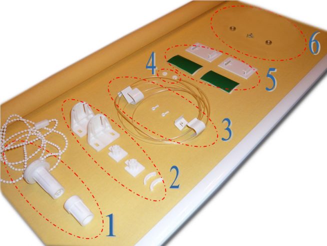 Стандартная комплектация рулонной шторы