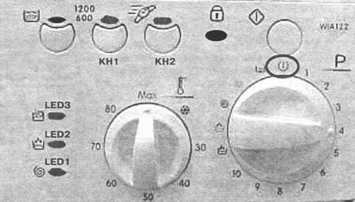 Код ошибки на передней панели стиральной машины Индезит