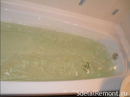 restoration of the bath liner of acrylic