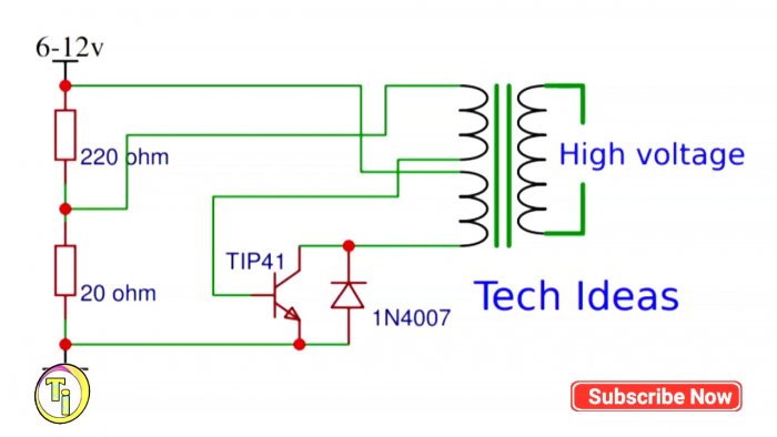 Самодельный трансформатор с 6 В до 30000 В
