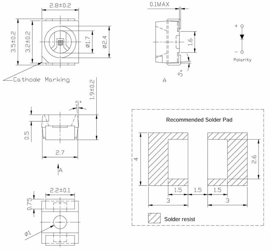 Типоразмеры SMD 3528