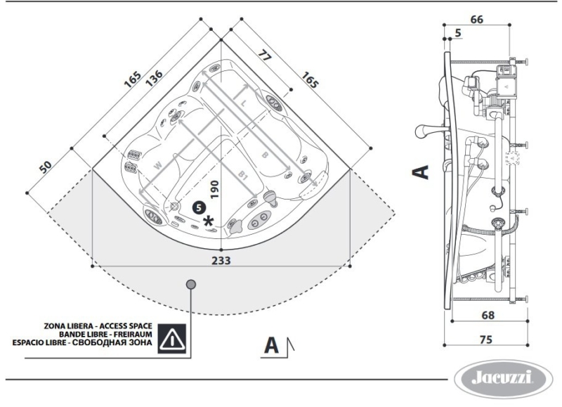 Характеристики Jacuzzi Maxima TOP 9F43-788A