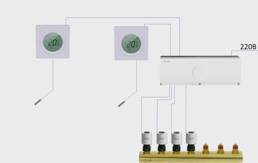 Терморегуляторы теплого пола - схема