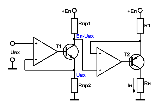 Источник тока на операционном усилителе