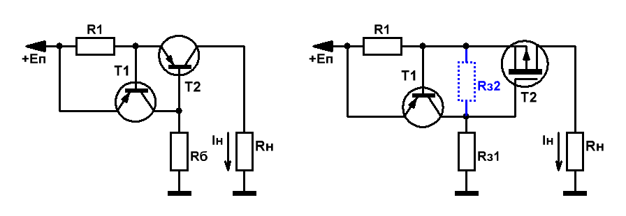 Источники тока на полевых и биполярных транзисторах