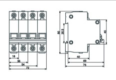 Размеры автоматических выключателей ВА 47-29(ИЭК)