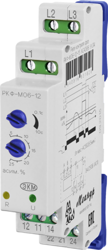 Реле контроля трёхфазного напряжения РКФ-М06-12-15